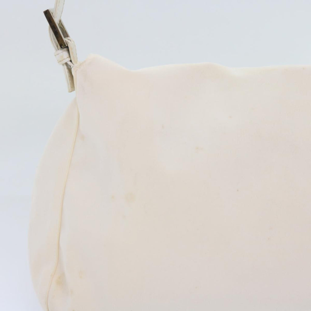 FENDI Mamma Baguette Shoulder Bag Nylon White64877