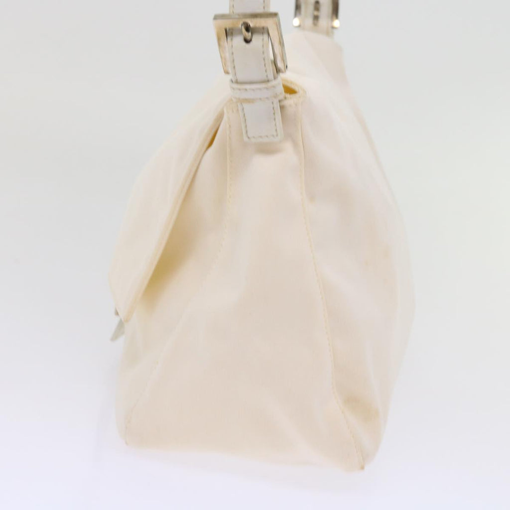 FENDI Mamma Baguette Shoulder Bag Nylon White64877