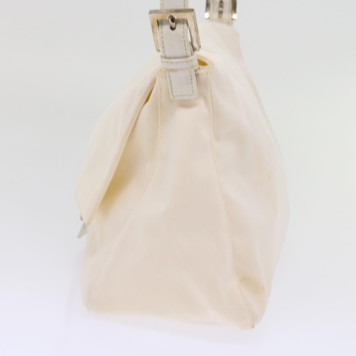FENDI Mamma Baguette Shoulder Bag Nylon White64877