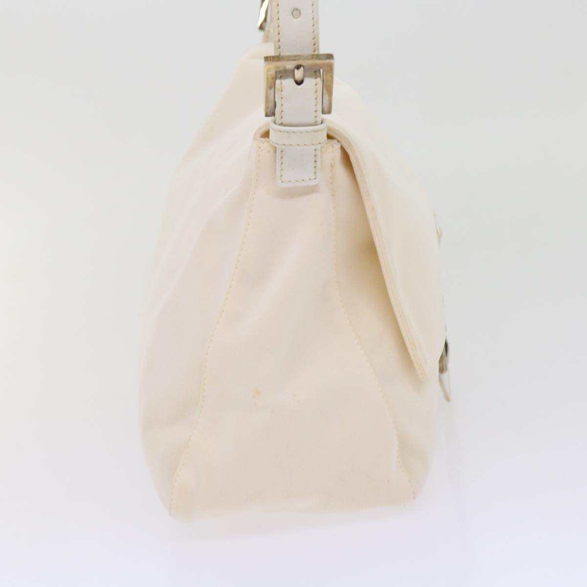 FENDI Mamma Baguette Shoulder Bag Nylon White64877