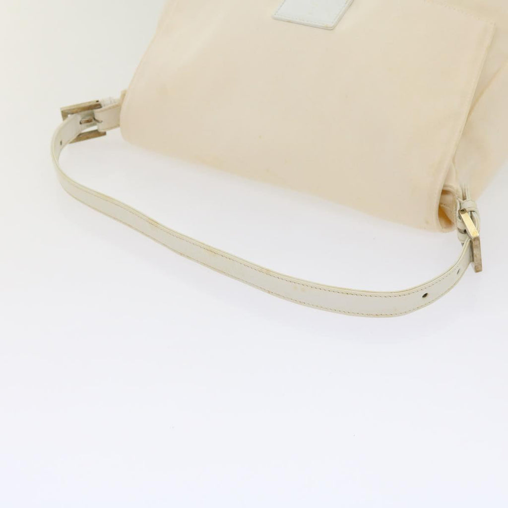 FENDI Mamma Baguette Shoulder Bag Nylon White64877