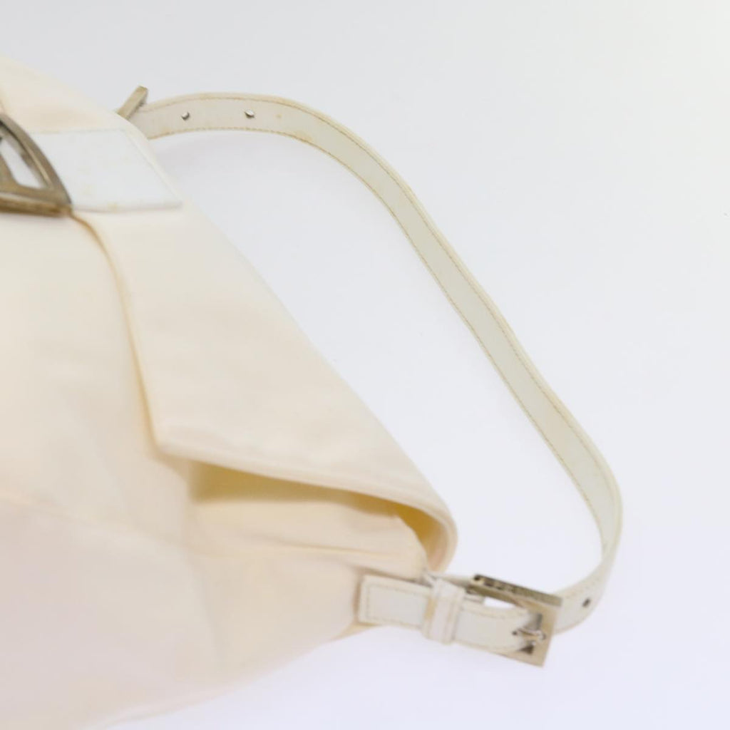 FENDI Mamma Baguette Shoulder Bag Nylon White64877