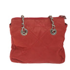 PRADA Chain Shoulder Bag Nylon Red  64948