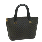 CELINE Macadam Canvas Hand Bag PVC Brown Black  64963