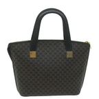 CELINE Macadam Canvas Hand Bag PVC Brown Black  64963