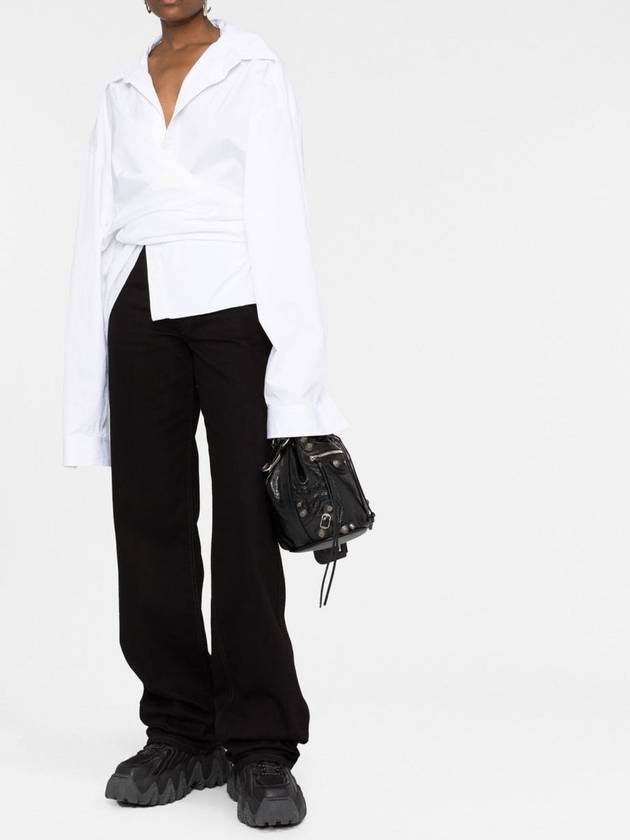 Balenciaga wrap long sleeve shirt white
