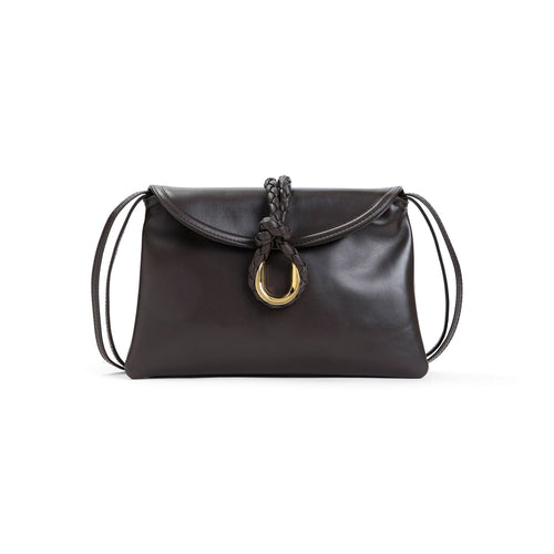 Bottega Veneta Women's Liberta Piccola Leather Crossbody Bag in Brown | 806030V4SJ1 Color 2190