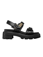 Dioract Platform Lambskin Sandals Black Dior