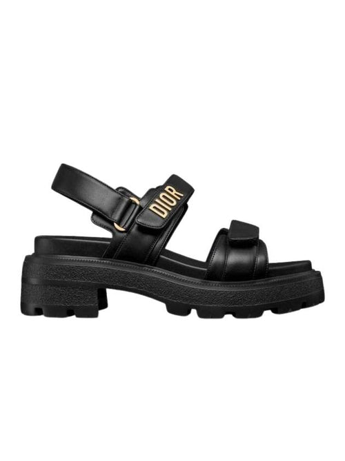 Dioract Platform Lambskin Sandals Black Dior