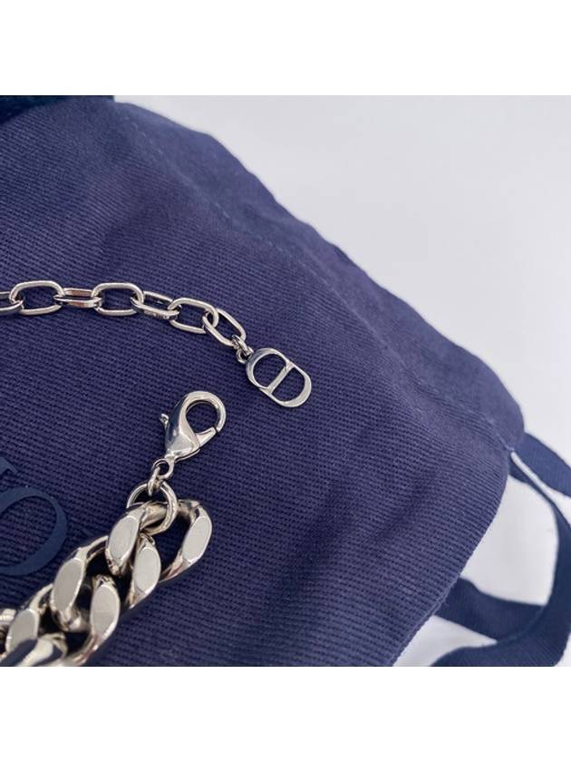 Chain Link Bracelet Silver Dior