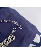 Chain Link Bracelet Silver Dior