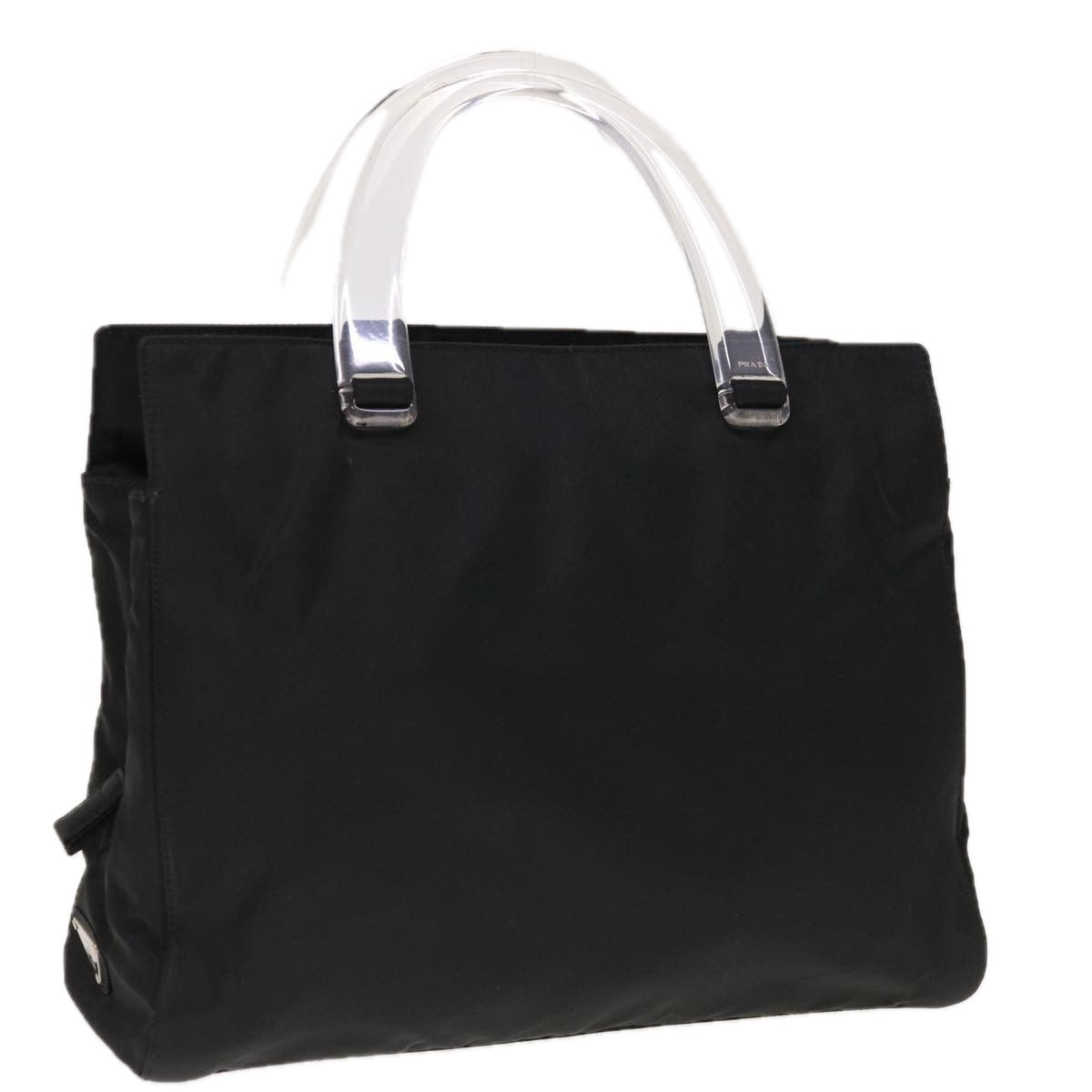 PRADA Hand Bag Nylon Black  65010