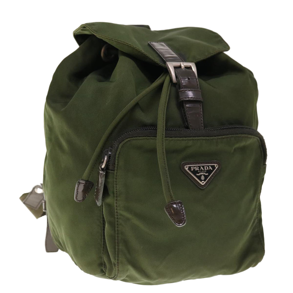 PRADA Backpack Nylon Khaki  65011