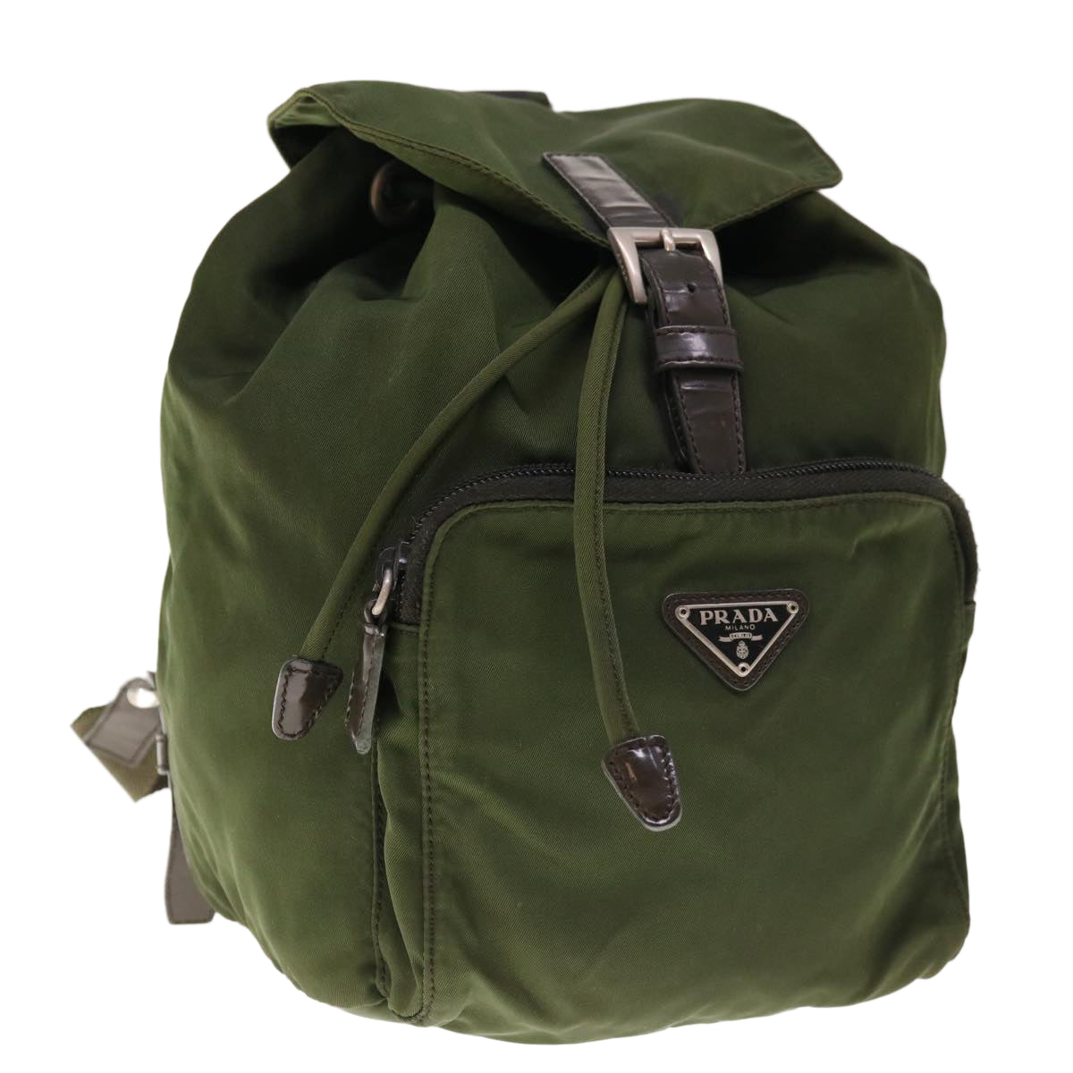 PRADA Backpack Nylon Khaki  65011