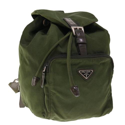 PRADA Backpack Nylon Khaki  65011