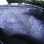 FENDI Zucchino Canvas Mamma Baguette Shoulder Bag Navy65015