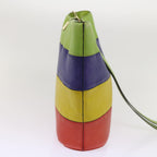 CELINE Shoulder Bag Leather Red Blue Green  65025