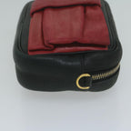 PRADA Shoulder Bag Leather Black Red  65035
