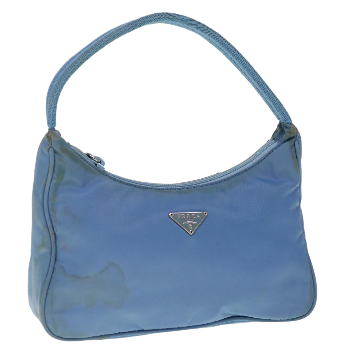 PRADA Hand Bag Nylon Light Blue 65045