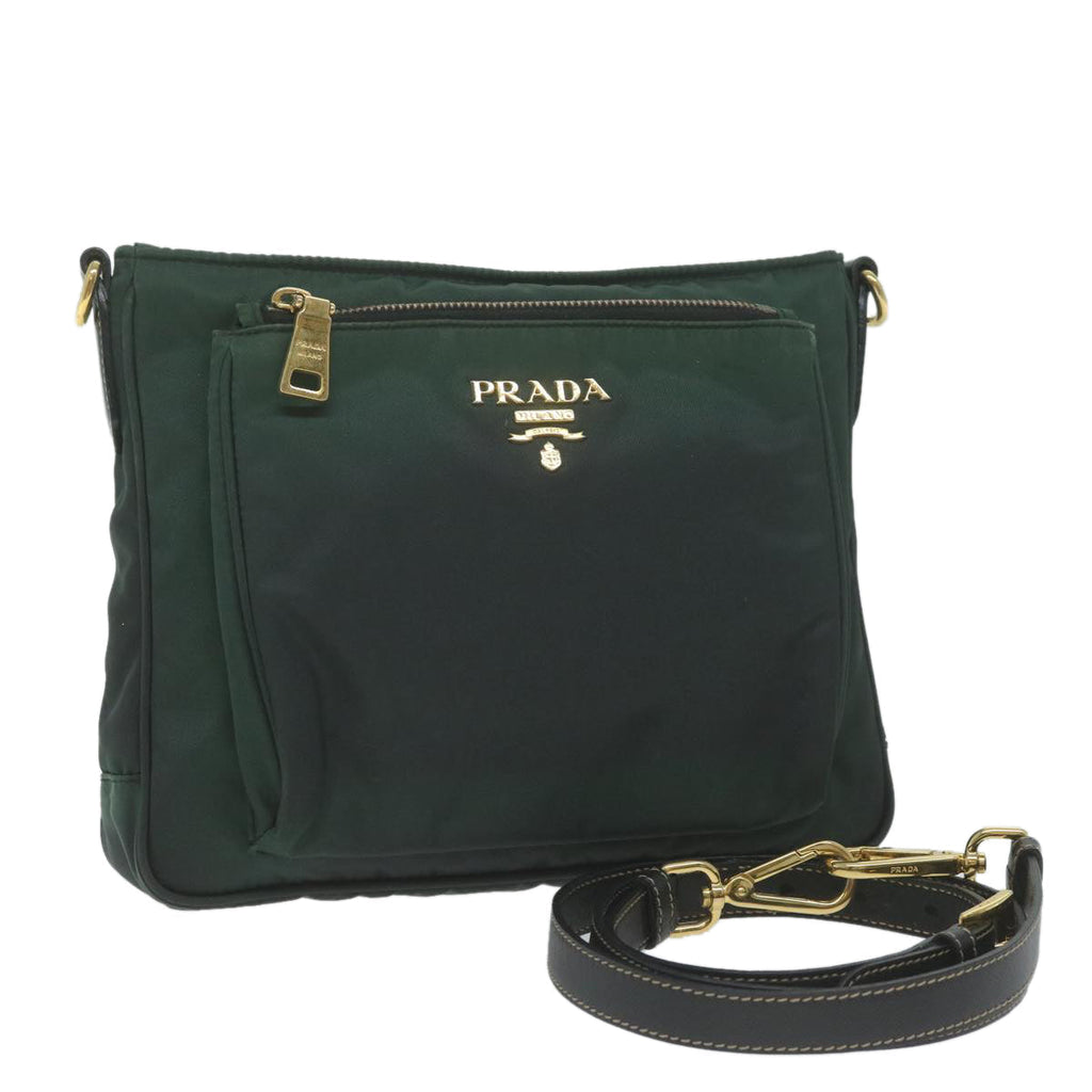 PRADA Shoulder Bag Nylon Green  65078