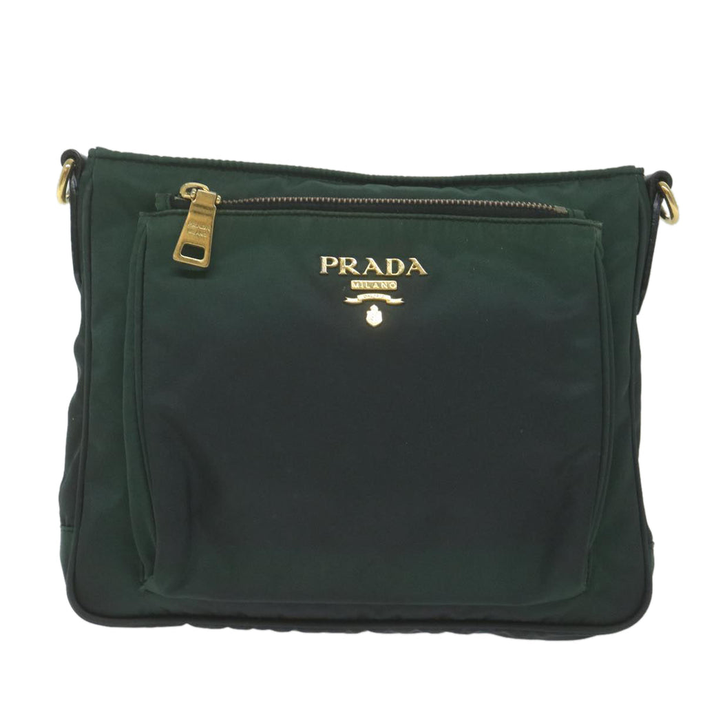PRADA Shoulder Bag Nylon Green  65078