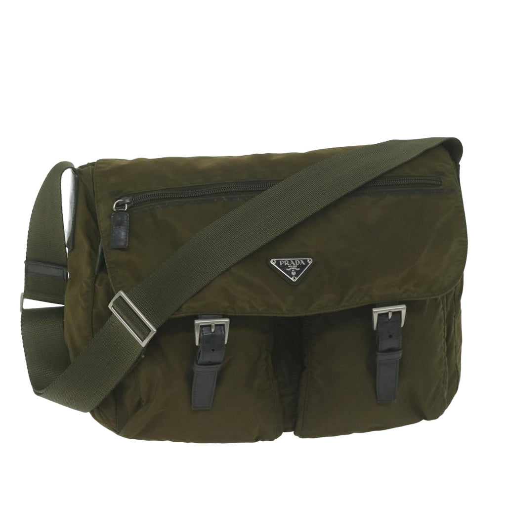 PRADA Shoulder Bag Nylon Khaki  65082