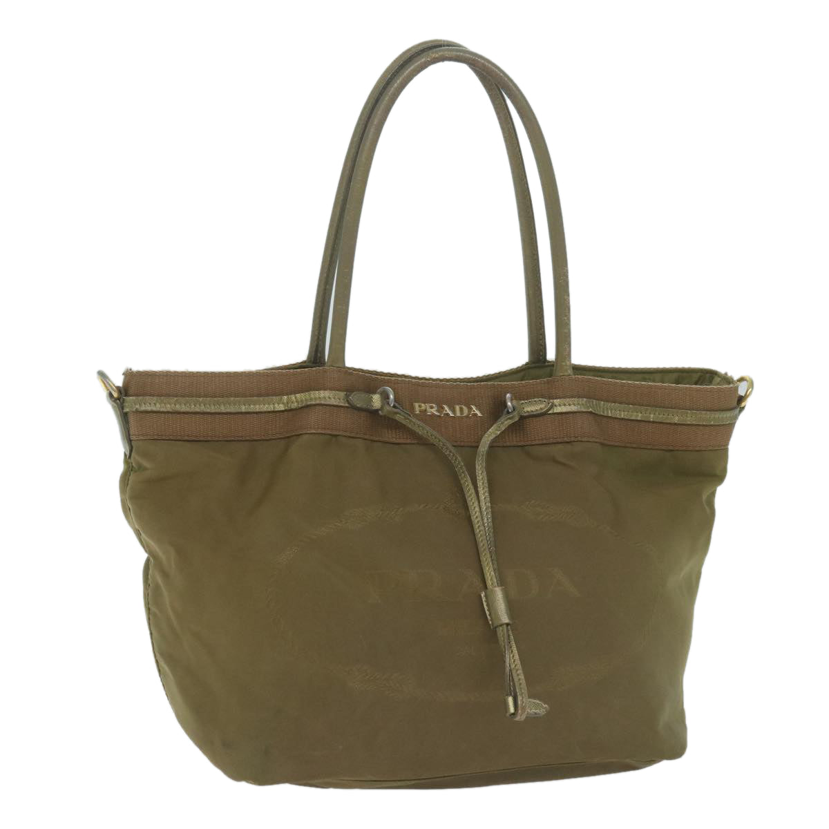 PRADA Tote Bag Nylon Khaki  65083