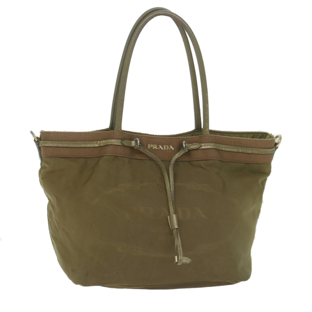 PRADA Tote Bag Nylon Khaki  65083