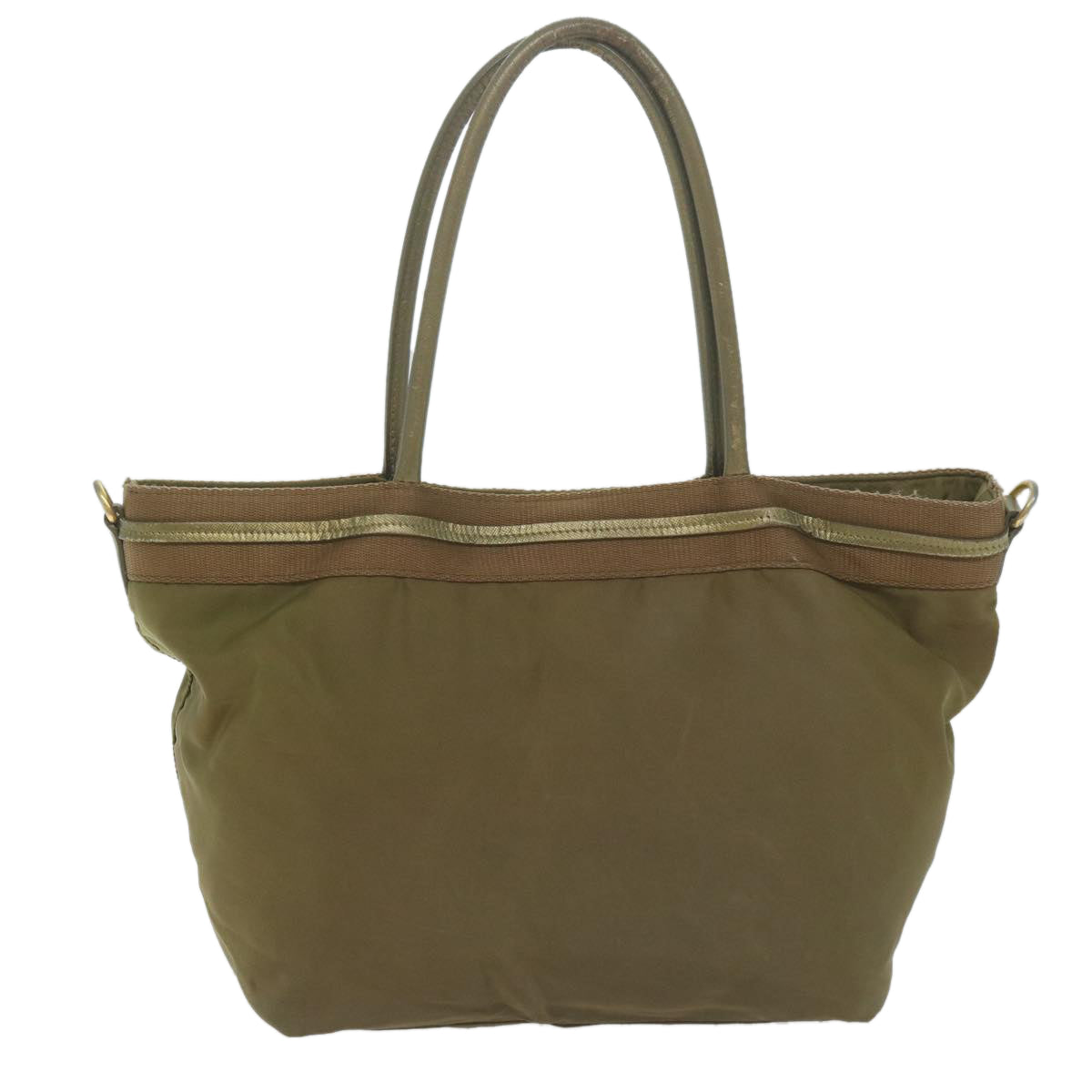 PRADA Tote Bag Nylon Khaki  65083