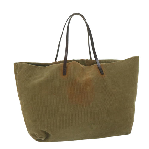FENDI Tote Bag Corduroy Khaki65092