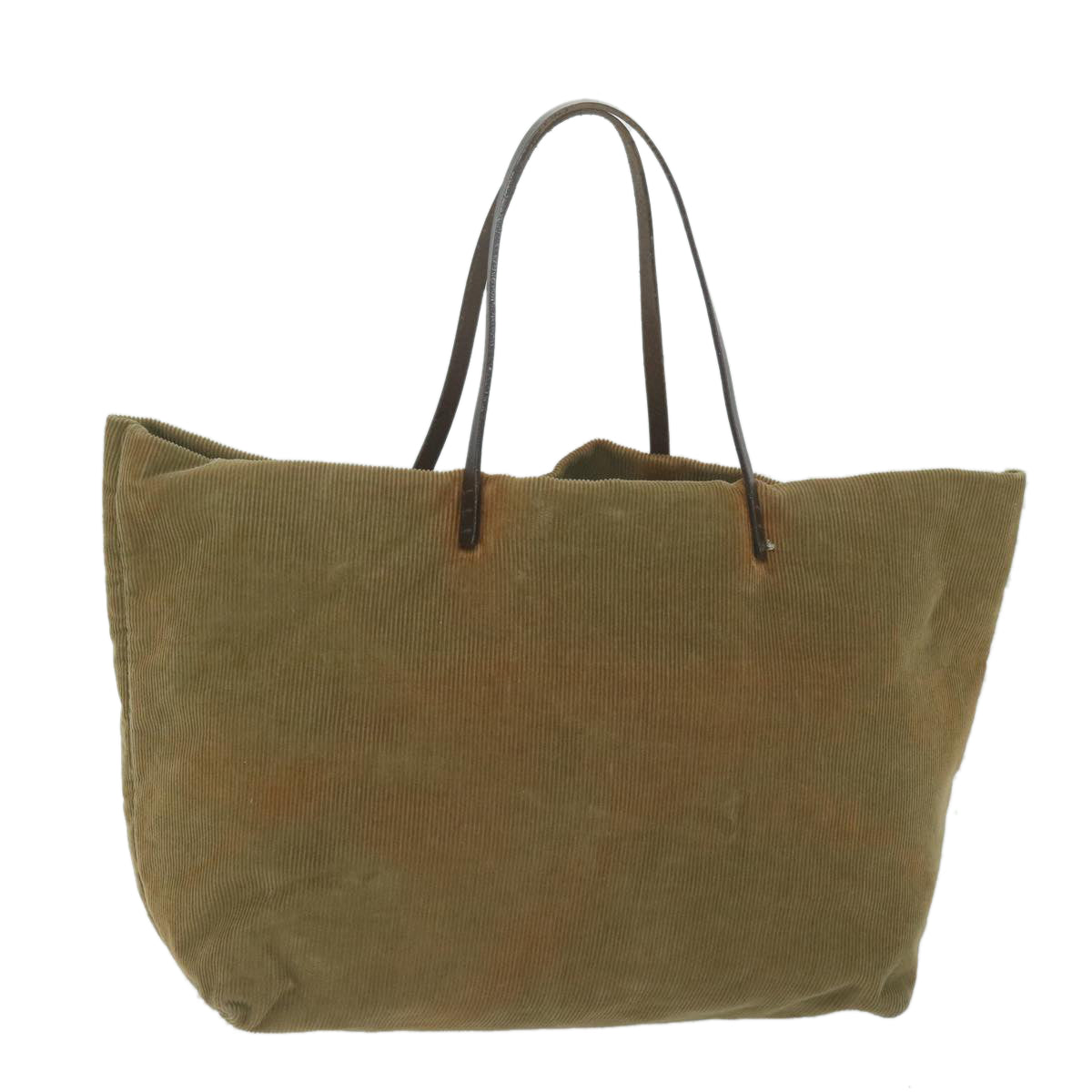 FENDI Tote Bag Corduroy Khaki65092