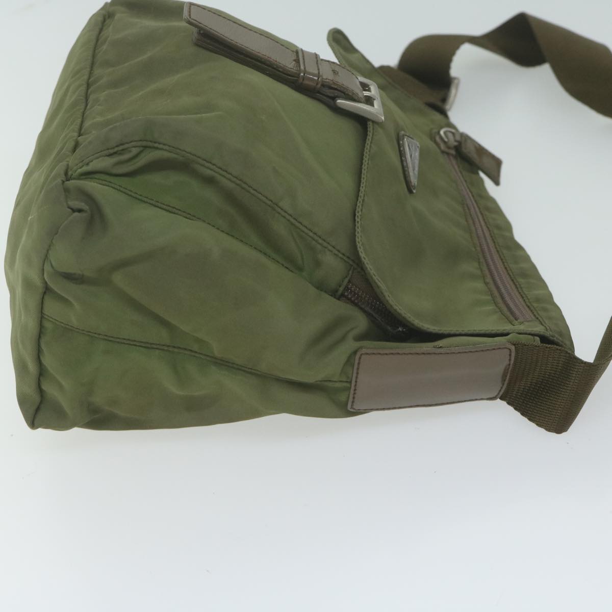 PRADA Shoulder Bag Nylon Khaki  65095