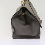 CELINE Trapeze Hand Bag Leather 2way Gray  65125