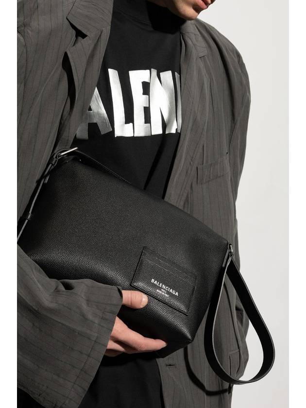 Balenciaga Small Leather Shoulder Bag Black