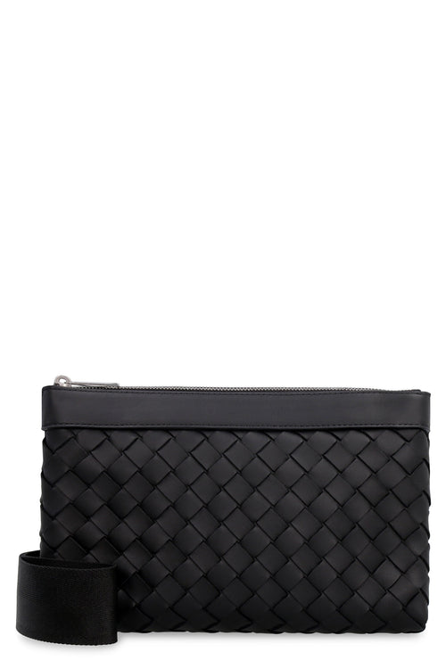 BOTTEGA VENETA Intrecciato Messenger Handbag - 26 CM x 16 CM x 9 CM
