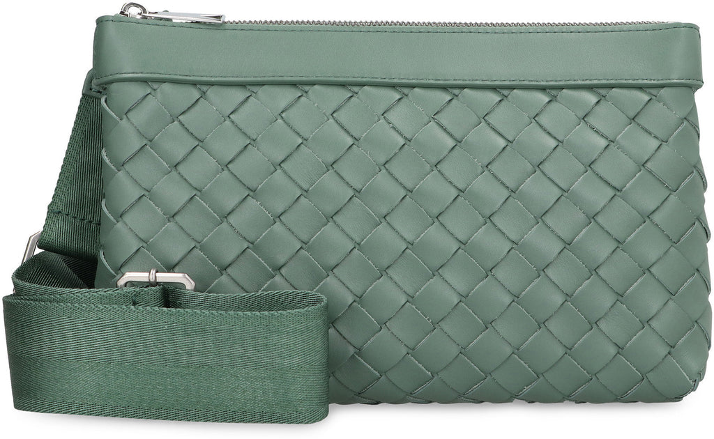 BOTTEGA VENETA Intrecciato Duo Crossbody Handbag - 24 cm x 16 cm x 8 cm
