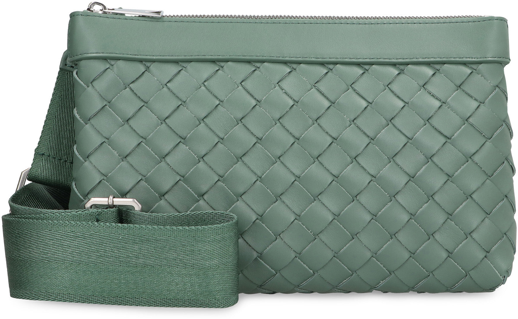 BOTTEGA VENETA Intrecciato Duo Crossbody Handbag - 24 cm x 16 cm x 8 cm