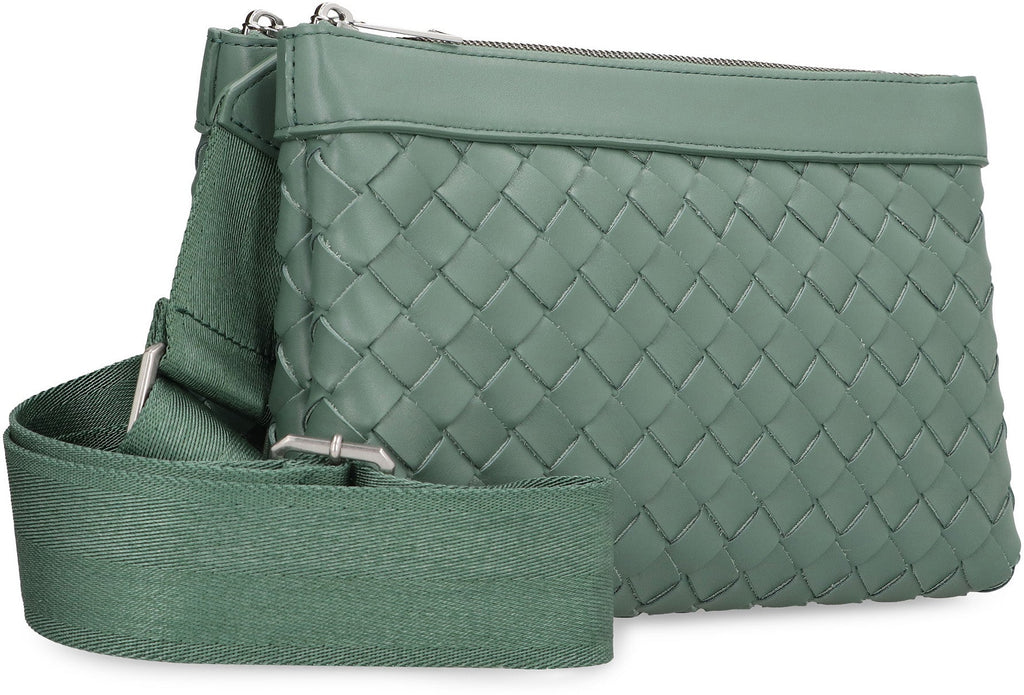 BOTTEGA VENETA Intrecciato Duo Crossbody Handbag - 24 cm x 16 cm x 8 cm