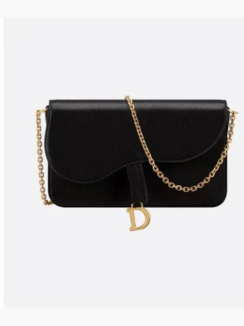 Saddle Chain Pouch Bag Black Dior