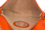 Fendi Orange Leather Baguette Handbag