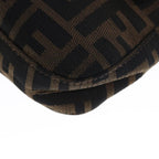 FENDI Zucca Canvas Mamma Baguette Shoulder Bag Brown Black65243A