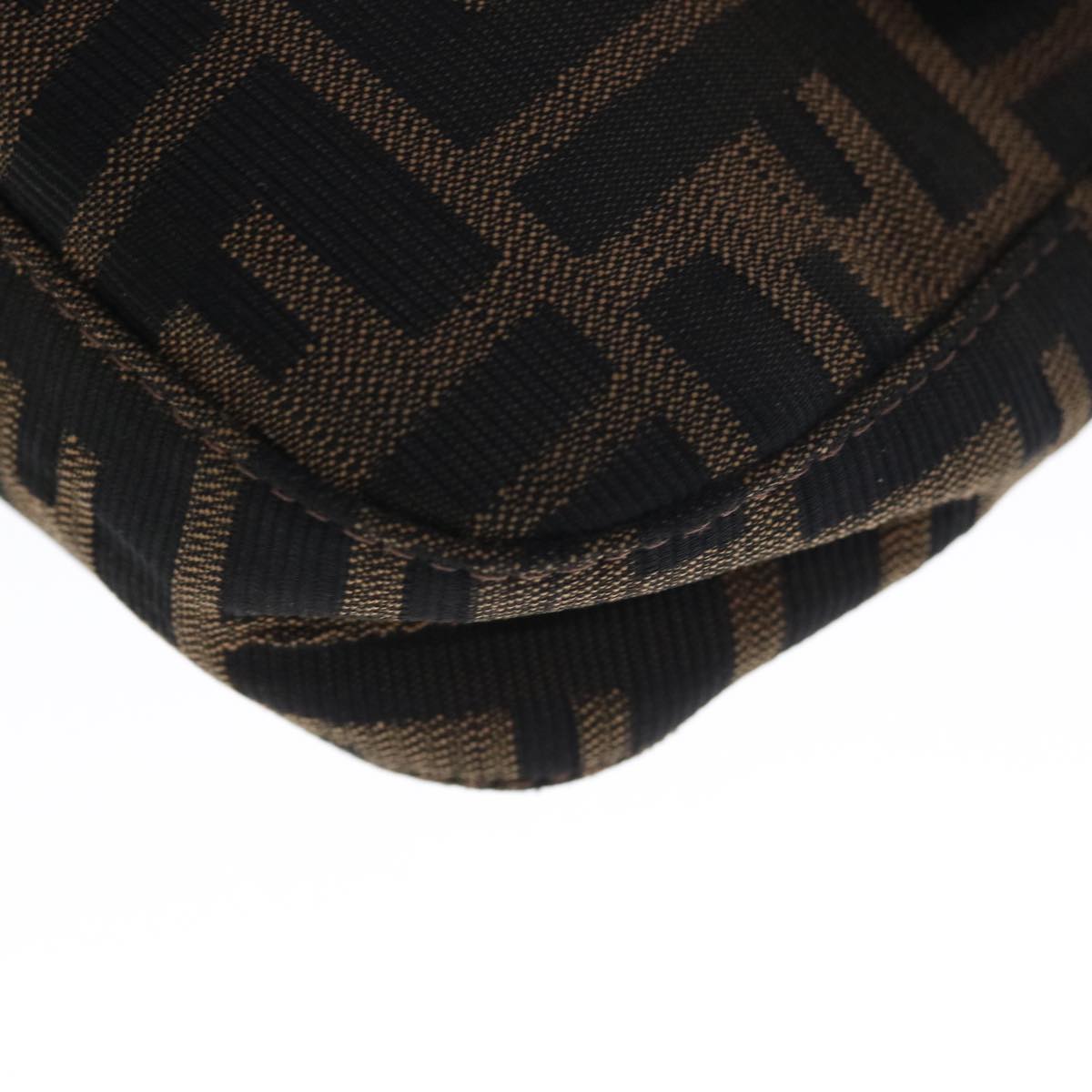 FENDI Zucca Canvas Mamma Baguette Shoulder Bag Brown Black65243A