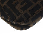 FENDI Zucca Canvas Mamma Baguette Shoulder Bag Brown Black65243A