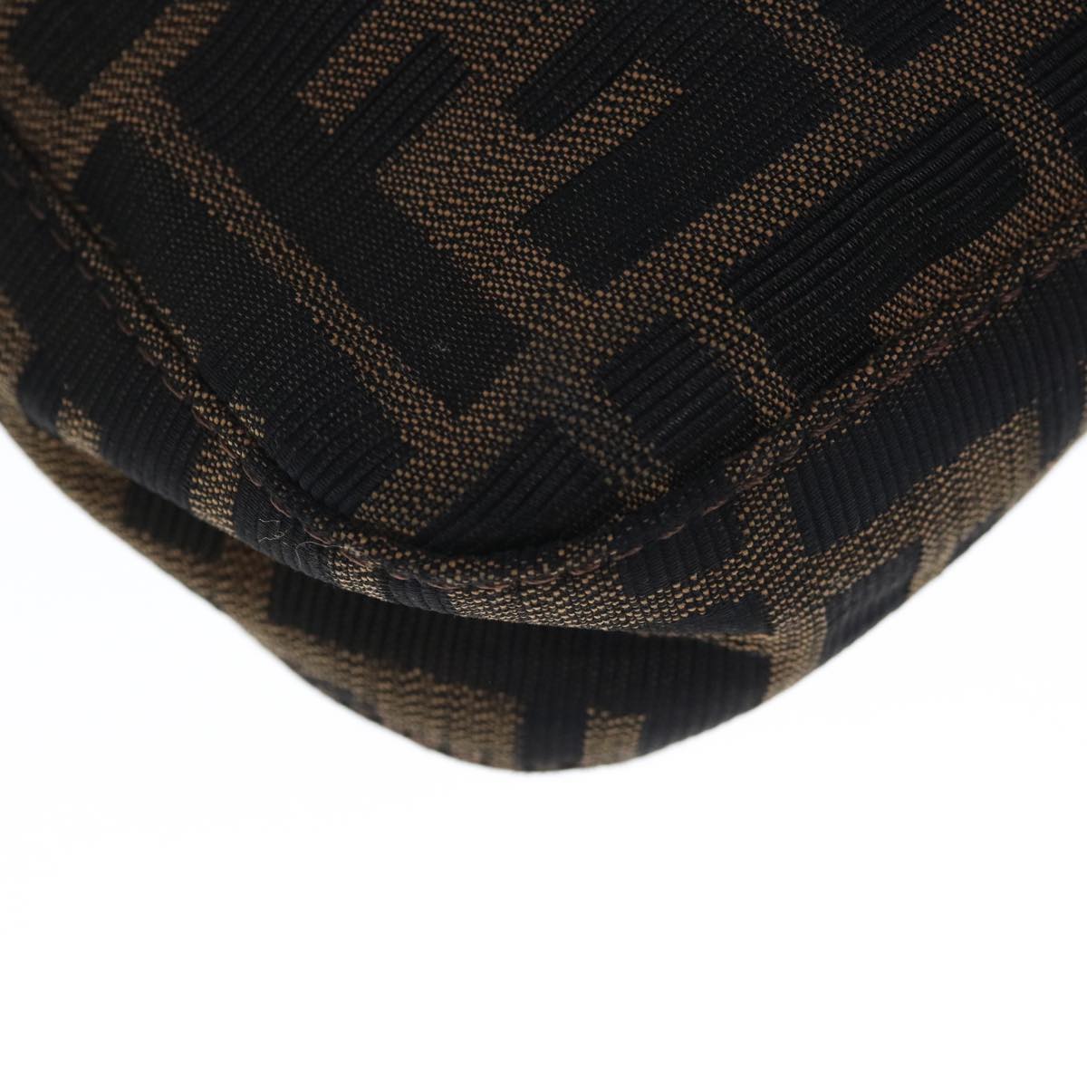 FENDI Zucca Canvas Mamma Baguette Shoulder Bag Brown Black65243A