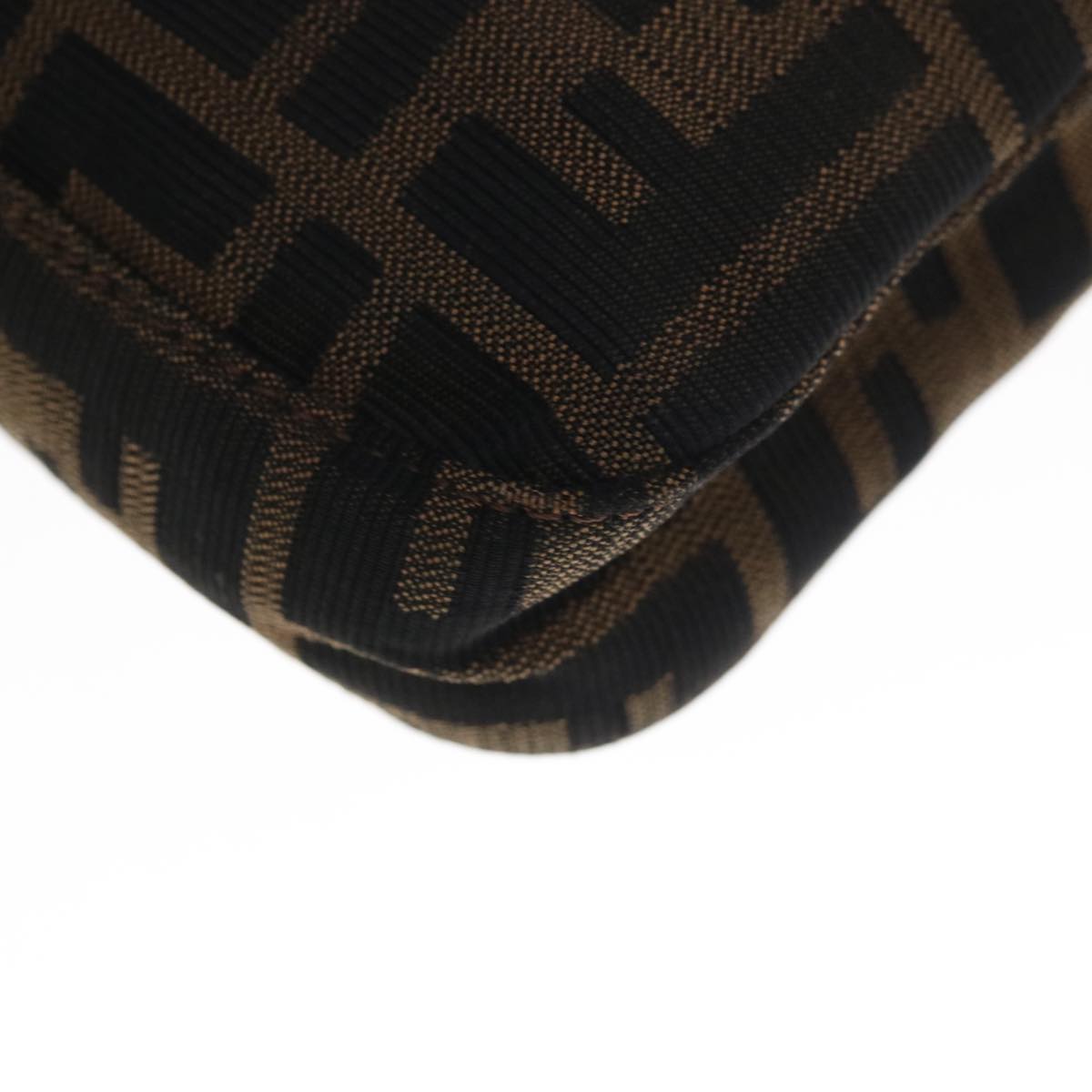 FENDI Zucca Canvas Mamma Baguette Shoulder Bag Brown Black65243A