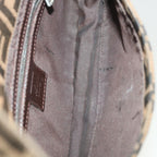FENDI Zucca Canvas Mamma Baguette Shoulder Bag Brown Black65243A