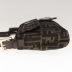 FENDI Zucca Canvas Mamma Baguette Shoulder Bag Brown Black65243A