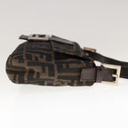 FENDI Zucca Canvas Mamma Baguette Shoulder Bag Brown Black65243A