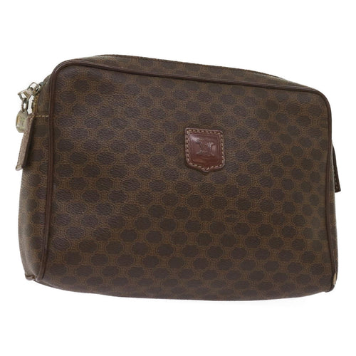 CELINE Macadam Canvas Clutch Bag PVC Brown  65270