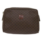 CELINE Macadam Canvas Clutch Bag PVC Brown  65270